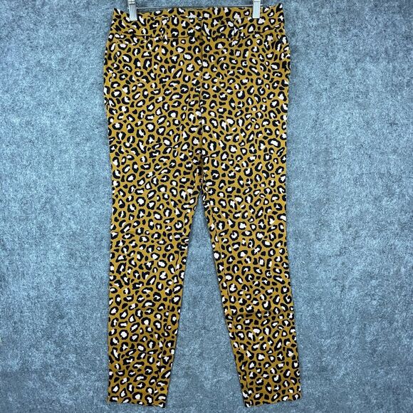 Old Navy Pixie Pants Womens 6 Leopard Cheetah Pink Skinny Tapered Y2K - Picture 1 of 7